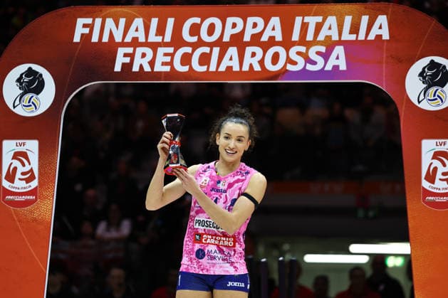 MVP Gabriela Braga Guimaraes (Conegliano) during Coppa Italia Frecciarossa Final 2026 match between Prosecco Doc Imoco Conegliano and Savino Del Bene Scandicci at Inalpi Arena, Torino, Italy on January 25, 2026 during Final - Prosecco Doc Imoco Conegliano vs Savino del Bene Scandicci, Volleyball Italian Women Cup match in Turin, Italy, January 25 2026  Copyright: xValerioxOrigo IPAxSportx xipa-agency.netx xx IPA_70556783 IPA_Agency_IPA70556783