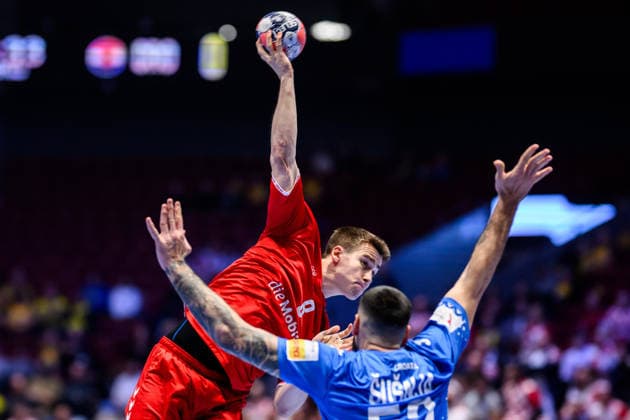 260125 Manuel Zehnder of Switzerland during the EHF European Handball Championship main round match between Switzerland and Croatia on January 25, 2026 in Malmö. Photo: Petter Arvidson BILDBYRAN kod PA PA1139 handball handboll handball handbolls-em 2026 schweiz croatia ehf european handball championship switzerland kroatien bbeng grappa33 Copyright: PETTERxARVIDSON BB260125PA217
