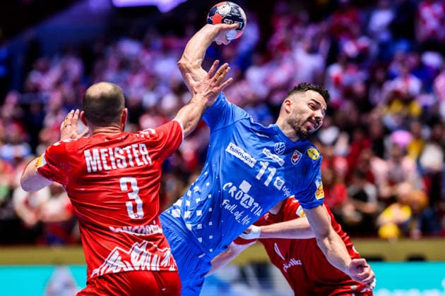 260125 Zvonimir Srna of Croatia during the EHF European Handball Championship main round match between Switzerland and Croatia on January 25, 2026 in Malmö. Photo: Petter Arvidson BILDBYRAN kod PA PA1139 handball handboll handball handbolls-em 2026 schweiz croatia ehf european handball championship switzerland kroatien bbeng grappa33 Copyright: PETTERxARVIDSON BB260125PA246
