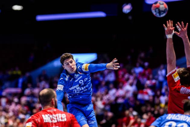 260125 Luka Lovre Klarica of Croatia during the EHF European Handball Championship main round match between Switzerland and Croatia on January 25, 2026 in Malmö. Photo: Petter Arvidson BILDBYRAN kod PA PA1139 handball handboll handball handbolls-em 2026 schweiz croatia ehf european handball championship switzerland kroatien bbeng grappa33 Copyright: PETTERxARVIDSON BB260125PA248