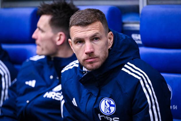 25.01.2026, Fussball, 2. Bundesliga, Saison 2025 2026, 19. Spieltag, FC Schalke 04 - 1. FC Kaiserslautern, Auswechselbank: Edin DÅ¾eko Dzeko (FC Schalke 04), xRHR-FOTO YYx