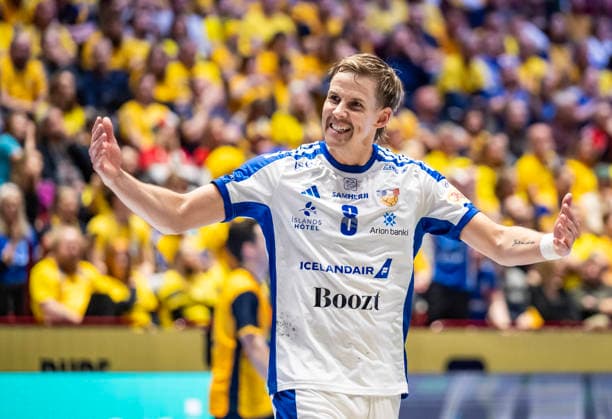 MALMÖ, SWEDEN 20260125 Iceland s Bjarki Mar Elisson during the European Handball Championship intermediate round match between Iceland and Sweden at Malmö Arena, Malmö, Sweden, January 25, 2026. MALMÖHANDBOLLS-EM 2026 ISLAND-SVERIGE SWEDEN x50090x