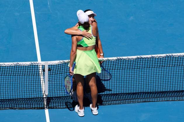 Jessica Pegula of the United States of America and Madison Keys of the United States of America after their match Australian Open tennis tournament, Day Nine, Melbourne Park, Australia - 26 Jan 2026Melbourne Melbourne Park Victoria (VIC) Australia  Copyright: xRachelxBach Shutterstockx 16403644c