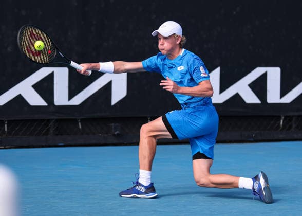 Oliver Majdandzic (GER), Jungen Einzel, Boys Singles Australian Open 2026, Melbourne Park, Melbourne, Victoria, Australia. Copyright: xJuergenxHasenkopfx