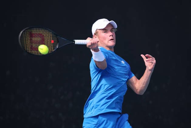 Oliver Majdandzic (GER), Jungen Einzel, Boys Singles Australian Open 2026, Melbourne Park, Melbourne, Victoria, Australia. Copyright: xJuergenxHasenkopfx