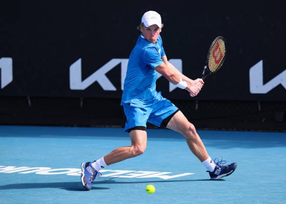Oliver Majdandzic (GER), Jungen Einzel, Boys Singles Australian Open 2026, Melbourne Park, Melbourne, Victoria, Australia. Copyright: xJuergenxHasenkopfx