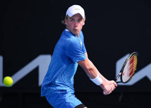 Oliver Majdandzic (GER), Jungen Einzel, Boys Singles Australian Open 2026, Melbourne Park, Melbourne, Victoria, Australia. Copyright: xJuergenxHasenkopfx