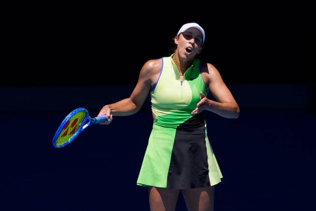 January 26, 2026: 9th seed MADISON KEYS of the USA in action against 6th seed JESSICA PEGULA of the USA on Rod Laver Arena in a Men s Singles 4th round match on day 9 of the 2026 Australian Open in Melbourne, Australia. PEGULA won 63 64. Cal Media Melbourne Australia - ZUMAc04_ 20260126_faf_c04_021 Copyright: xSydneyxLowx