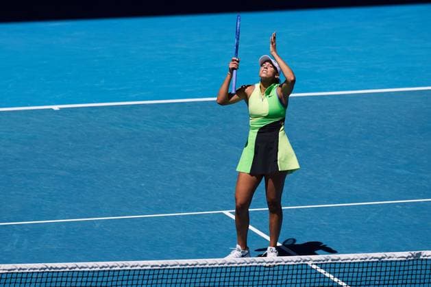 A frustrated Madison Keys of the United States of America during her match Australian Open tennis tournament, Day Nine, Melbourne Park, Australia - 26 Jan 2026Melbourne Melbourne Park Victoria (VIC) Australia  Copyright: xRachelxBach Shutterstockx 16403644x