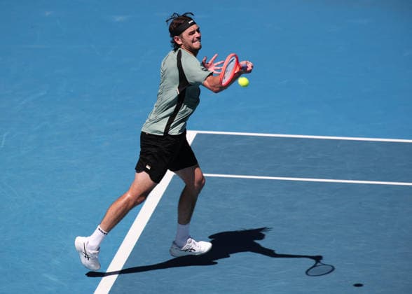 Taylor Fritz (USA), Australian Open 2026 , Melbourne Park, Melbourne, Victoria, Australia. Copyright: xJuergenxHasenkopfx