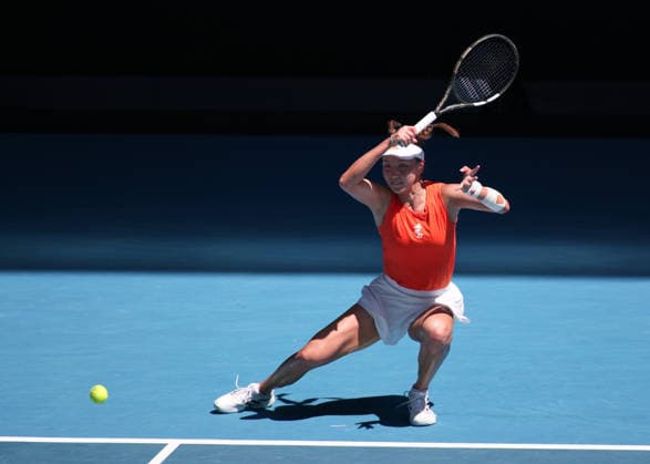 Xinyu Wang (CHN), Australian Open 2026 , Melbourne Park, Melbourne, Victoria, Australia. Copyright: xJuergenxHasenkopfx