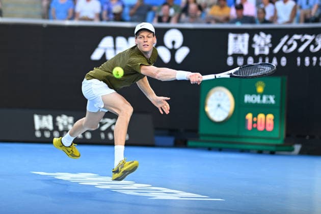 Australian Open - Melbourne Jannik Sinner (ITA) during his fourth round match at the 2026 Australian Open at Melbourne Park in Melbourne, AUSTRALIA, on January 26, 2026. Photo by Corinne Dubreuil ABACAPRESS.COM Melbourne Australia  Copyright: xDubreuilxCorinne ABACAx