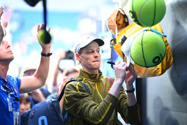 Australian Open - Melbourne Jannik Sinner (ITA) during his fourth round match at the 2026 Australian Open at Melbourne Park in Melbourne, AUSTRALIA, on January 26, 2026. Photo by Corinne Dubreuil ABACAPRESS.COM Melbourne Australia  Copyright: xDubreuilxCorinne ABACAx