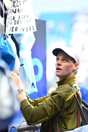Australian Open - Melbourne Jannik Sinner (ITA) during his fourth round match at the 2026 Australian Open at Melbourne Park in Melbourne, AUSTRALIA, on January 26, 2026. Photo by Corinne Dubreuil ABACAPRESS.COM Melbourne Australia  Copyright: xDubreuilxCorinne ABACAx
