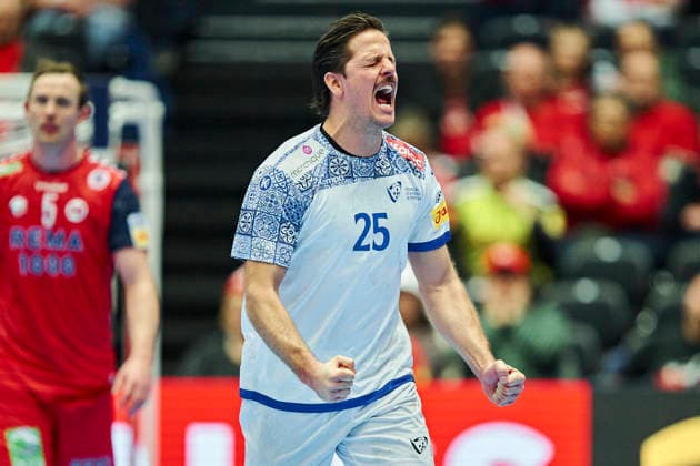 European Men s Handball Championship: Portugal - Norway Portugal s Antonio Areia during the EHF Euro 2026 main round men s handball match between Portugal and Norway at Jyske Bank Boxen in Herning, Monday, January 26, 2026. (Photo: Thomas Traasdahl Ritzau Scanpix) , Copenhagen Denmark Copyright: RitzauxScanpix ThomasxTraasdahlx spdk20260126-181930-L