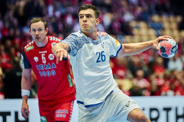 European Men s Handball Championship: Portugal - Norway Portugal s Francisco Costa during the EHF Euro 2026 main round men s handball match between Portugal and Norway at Jyske Bank Boxen in Herning, Monday, January 26, 2026. (Photo: Thomas Traasdahl Ritzau Scanpix) , Copenhagen Denmark Copyright: RitzauxScanpix ThomasxTraasdahlx spdk20260126-182230-L