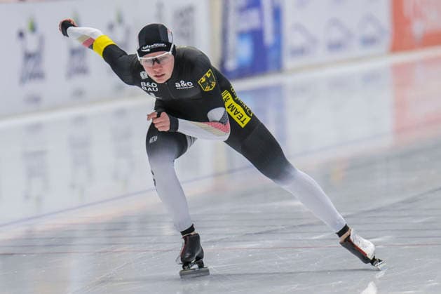 EISSCHNELLLAUF - Josephine SCHLÖRB (GER) bei dem ISU Eisschnelllauf Weltcup in Inzell über 3.000m der Damen Division B am 24.01.2026, Deutschland, Oberbayern, Traunstein Inzell Max-Aicher-Arena Oberbayern Deutschland *** SPEED SKATING Josephine SCHLÖRB GER at the ISU Speed Skating World Cup in Inzell over 3 000m Womens Division B on 24 01 2026, Germany, Oberbayern, Traunstein Inzell Max Aicher Arena Oberbayern Germany