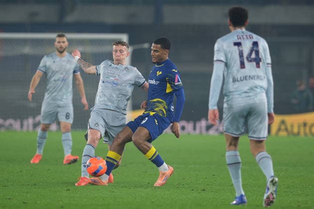 CALCIO - Serie A - Hellas Verona FC VS Udinese Calcio Amin Sarr of Hellas Verona FC is in action during the soccer match between Hellas Verona FC and Udinese Calcio, MD 22 of Serie A Enilive Italian soccer championship 2025 2026 at Marcantonio Bentegodi Stadium on January 26, 2026, Verona, Italy. Verona Italy  Copyright: xIPAxSport ABACAx