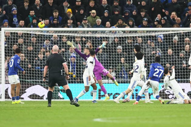 Idrissa Gueye of Everton hits the cross bar Everton v Leeds, Premier League, Football, Hill Dickinson Stadium, Liverpool, UK - 26 Jan 2026Liverpool Hill Dickinson Stadium United Kingdom EDITORIAL USE ONLY No use with unauthorised audio, video, data, fixture lists, club league logos or live services. Online in-match use limited to 120 images, no video emulation. No use in betting, games or single club league player publications. Copyright: xPhilxOldham Shutterstockx 16426163ar