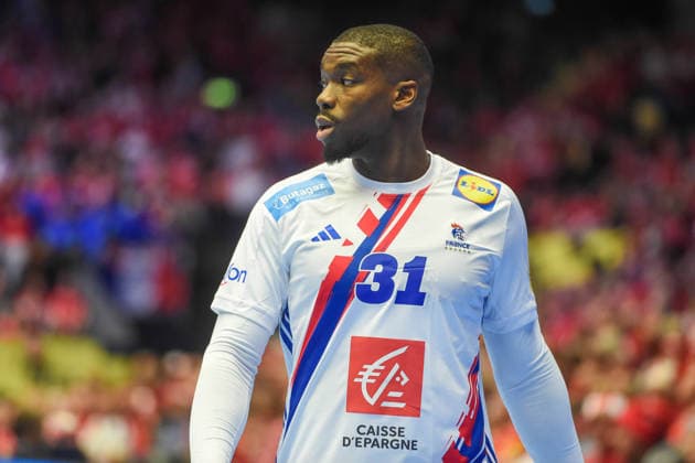 Handball I Herren I Europameisterschaft 2026 I Hauptrunden-Gruppe II I 3. Spieltag I Spanien - Frankreich I 26.01.2026 Dylan Nahi (31, Frankreich) Copyright: xLobeca JanxKirschnerx