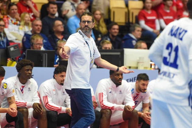 Handball I Herren I Europameisterschaft 2026 I Hauptrunden-Gruppe II I 3. Spieltag I Spanien - Frankreich I 26.01.2026 Guillaume Gille (Trainer, Frankreich) Copyright: xLobeca JanxKirschnerx