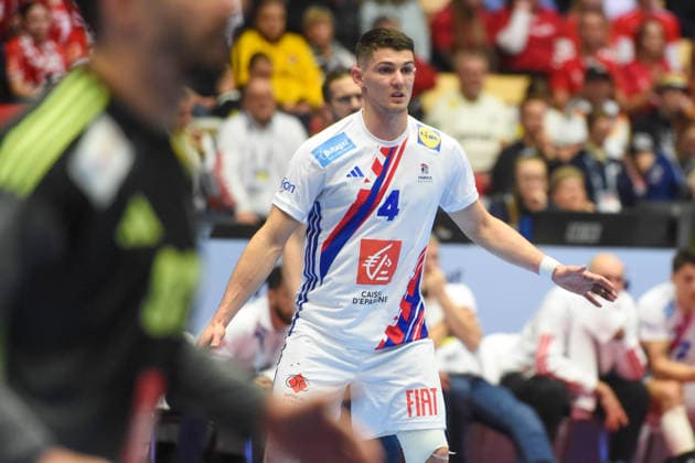 Handball I Herren I Europameisterschaft 2026 I Hauptrunden-Gruppe II I 3. Spieltag I Spanien - Frankreich I 26.01.2026 Aymeric Minne (4, Frankreich) Copyright: xLobeca JanxKirschnerx