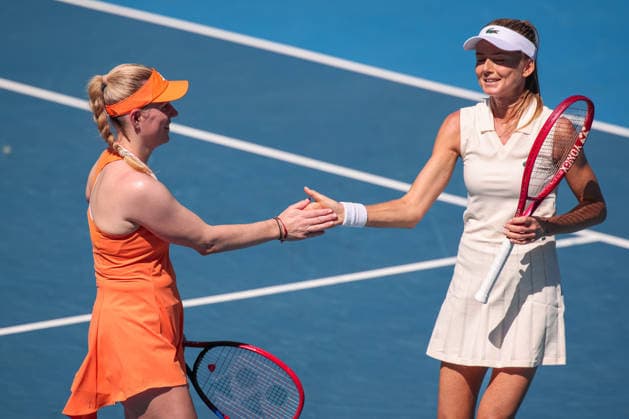 Daniela Hantuchova, Angelique Kerber, Legenden Doppel, Australian Open 2026 Melbourne Park, Melbourne, Victoria, Australia.. Copyright: xJuergenxHasenkopfx