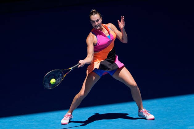 January 27, 2026: 1st seed ARYNA SABALENKA of Belarus in action against 29th seed IVA JOVIC of the USA on Rod Laver Arena in a Men s Singles Quarterfinals match on day 10 of the 2026 Australian Open in Melbourne, Australia. SABALENKA won 63 60. Cal Media Melbourne Australia - ZUMAc04_ 20260127_faf_c04_013 Copyright: xSydneyxLowx