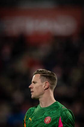 Girona FC Vs Getafe CF in Barcelona, Spain - 26 Jan 2026 Goalkeeper Marc-Andre Ter Stegen (Girona FC) seen during a La Liga EA Sports match between Girona FC and Getafe CF at Estadi Municipal de Montilivi. Final Score: Girona FC 1:1 Getafe CF Barcelona Spain Copyright: xFelipexMondinox xSOPAxImagesx SP0743-0520