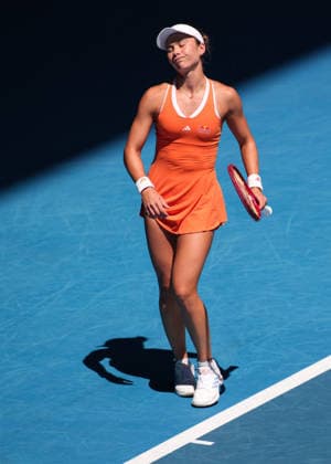 Iva Jovic (USA) reagiert veraergert,Aerger,enttaeuscht, Enttaeuschung,Emotion, Australian Open 2026 Melbourne Park, Melbourne, Victoria, Australia.. Copyright: xJuergenxHasenkopfx