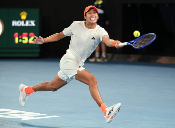 Learner Tien (USA), Australian Open 2026 Melbourne Park, Melbourne, Victoria, Australia.. Copyright: xJuergenxHasenkopfx