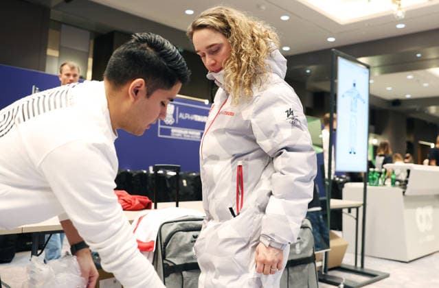 OLYMPICS - Winter Olympic Games, Olympische Spiele, Olympia, OS Milano Cortina 2026 VIENNA,AUSTRIA,27.JAN.26 - OLYMPICS - Winter Olympic Games Milano Cortina 2026, preview, OEOC equipping. Image shows Avital-Rivka Carroll (AUT).  GEPAxpictures xMatthiasxHauer