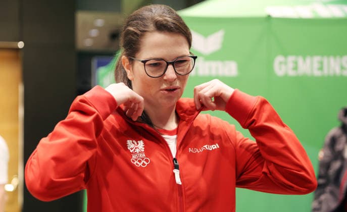 OLYMPICS - Winter Olympic Games, Olympische Spiele, Olympia, OS Milano Cortina 2026 VIENNA,AUSTRIA,27.JAN.26 - OLYMPICS - Winter Olympic Games Milano Cortina 2026, preview, OEOC equipping. Image shows Katharina Ramsauer (AUT).  GEPAxpictures xMatthiasxHauer