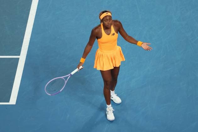 Coco Gauff during her quarter final match Australian Open tennis tournament, Day Ten, Melbourne Park, Australia - 27 Jan 2026Melbourne Melbourne Park Victoria (VIC) Australia  Copyright: xRachelxBach Shutterstockx 16403663dv