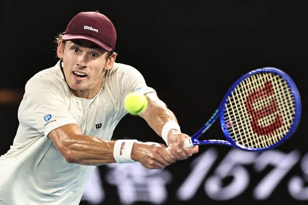 Alex de Minaur, AUS, during quarterfinals at 2026 Australian Open in Melbourne, 27 01 2026; -