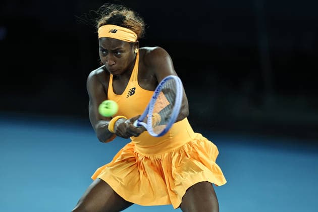 Coco Gauff, USA, during quarterfinals of 2026 Australian Open in Melbourne, 27 01 2026; -