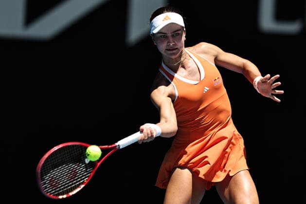 Iva Jovic, USA, during quarterfinals of 2026 Australian Open in Melbourne, 27 01 2026; -