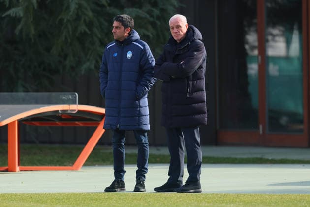 January 27, 2026, Zingonia, Lombardia: Atalanta s President Antonio Percassi and DS Tony D™Amico attend a training session at Bortolotti Training Center in Zingonia, Italy, 27 January 2026. Atalanta BC will face Union Saint-Gilloise in their UEFA Champions League soccer match on 28 January. ANSA MICHELE MARAVIGLIA UEFA Champions League MD-1 - Atalanta BC  - ZUMAa110 20260127_zaf_a110_004 Copyright: xMichelexMaravigliax