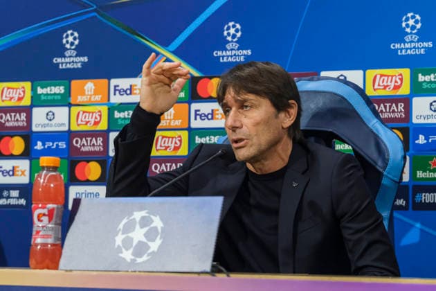 MD-1 UCL MD8 SSC Napoli vs Chelsea Napoli™s Italian coach Antonio Conte During press conference, PK, Pressekonferenz of SSC Napoli between of the match UEFA Champions League 2025 26 MD-1 League Phase MD8 SSC Napoli vs Chelsea at Stadio Maradona on January 27, 2026. _DSF8534 Copyright: xAntonioxBalascox