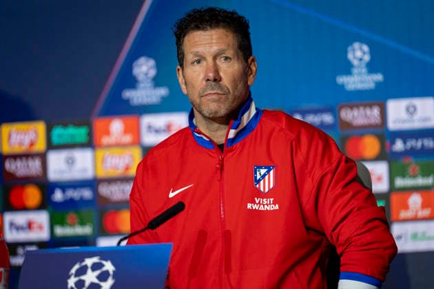 Atletico de Madrid Training Session And press conference, PK, Pressekonferenz - UEFA Champions League 2025 26 League Phase MD8 Diego Pablo Simeone, head coach of Atletico de Madrid, speaks during the press conference ahead of the UEFA Champions League 2025 26 match against FK Bodo Glimt at Estadio Riyadh Air Metropolitano on January 27, 2026 in Madrid, Spain. Madrid Estadio Riyadh Air Metropolitano Madrid Spain Copyright: xAlbertoxGardinx AGardin_20260127_Foot_Cham_AtlMad_PC_0195