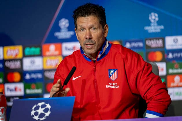 Atletico de Madrid Training Session And press conference, PK, Pressekonferenz - UEFA Champions League 2025 26 League Phase MD8 Diego Pablo Simeone, head coach of Atletico de Madrid, speaks during the press conference ahead of the UEFA Champions League 2025 26 match against FK Bodo Glimt at Estadio Riyadh Air Metropolitano on January 27, 2026 in Madrid, Spain. Madrid Estadio Riyadh Air Metropolitano Madrid Spain Copyright: xAlbertoxGardinx AGardin_20260127_Foot_Cham_AtlMad_PC_0196