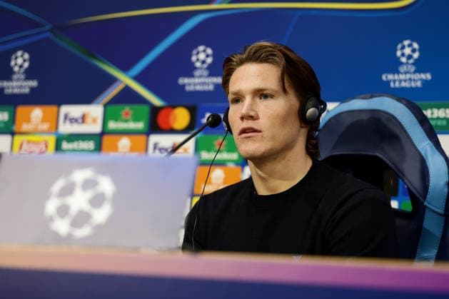 Napoli s Scott McTominay During the Napoli-Chelsea Champions League press conference, PK, Pressekonferenz in the press room at the Diego Armando Maradona Stadium on January 27, 2026.  Copyright: xAlessandroxGarofalo LaPressex
