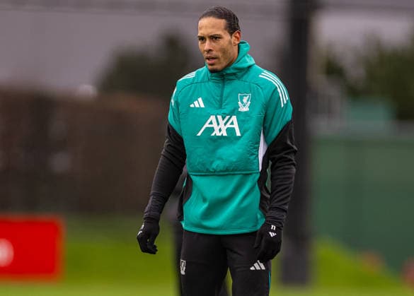 Football - UEFA Champions League - Liverpool FC v QarabaÄü FK - MD-1 LIVERPOOL, ENGLAND - Tuesday, January 27, 2026: Liverpool s captain Virgil van Dijk during a training session at the AXA Training Centre ahead of the UEFA Champions League match between Liverpool FC and QarabaÄü FK. (Photo by David Rawcliffe Propaganda) LIVERPOOL AXA Training Centre MERSEYSIDE ENGLAND  Copyright: xDavidxRawcliffex P2026-01-27-Liverpool_ Qarabag_MD-1