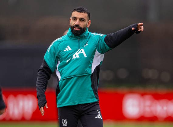 Football - UEFA Champions League - Liverpool FC v QarabaÄü FK - MD-1 LIVERPOOL, ENGLAND - Tuesday, January 27, 2026: Liverpool s Mohamed Salah during a training session at the AXA Training Centre ahead of the UEFA Champions League match between Liverpool FC and QarabaÄü FK. (Photo by David Rawcliffe Propaganda) LIVERPOOL AXA Training Centre MERSEYSIDE ENGLAND  Copyright: xDavidxRawcliffex P2026-01-27-Liverpool_ Qarabag_MD-1-6