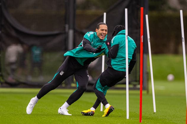 Football - UEFA Champions League - Liverpool FC v QarabaÄü FK - MD-1 LIVERPOOL, ENGLAND - Tuesday, January 27, 2026: Liverpool s captain Virgil van Dijk during a training session at the AXA Training Centre ahead of the UEFA Champions League match between Liverpool FC and QarabaÄü FK. (Photo by David Rawcliffe Propaganda) LIVERPOOL AXA Training Centre MERSEYSIDE ENGLAND  Copyright: xDavidxRawcliffex P2026-01-27-Liverpool_ Qarabag_MD-1-21