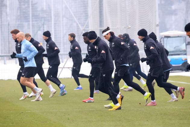 DEU, DFL, 2. FBL Hertha BSC, Training, 27.01.2026, Sportforum, Berlin, DEU, DFL, 2. FBL Hertha BSC, Training, im Bild Hertha-Spielerkreis, Toni Leistner (Hertha BSC Berlin 37), Fabian Reese (Hertha BSC Berlin 11) DFL - regulations prohibit any use of Photographs as image sequences and or quasi-video