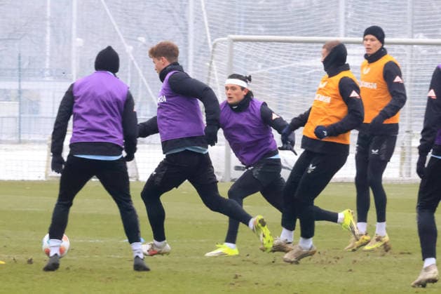 DEU, DFL, 2. FBL Hertha BSC, Training, 27.01.2026, Sportforum, Berlin, DEU, DFL, 2. FBL Hertha BSC, Training, im Bild Hertha-Spielerkreis, Fabian Reese (Hertha BSC Berlin 11) DFL - regulations prohibit any use of Photographs as image sequences and or quasi-video