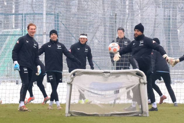 DEU, DFL, 2. FBL Hertha BSC, Training, 27.01.2026, Sportforum, Berlin, DEU, DFL, 2. FBL Hertha BSC, Training, im Bild Hertha-Spielerkreis DFL - regulations prohibit any use of Photographs as image sequences and or quasi-video