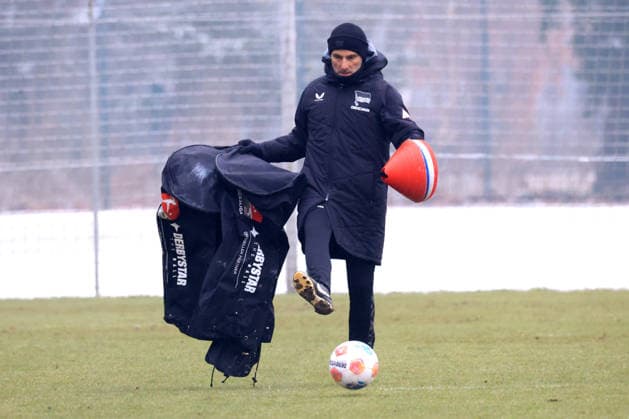 DEU, DFL, 2. FBL Hertha BSC, Training, 27.01.2026, Sportforum, Berlin, DEU, DFL, 2. FBL Hertha BSC, Training, im Bild Cheftrainer Stefan Leitl (Hertha BSC Berlin) DFL - regulations prohibit any use of Photographs as image sequences and or quasi-video