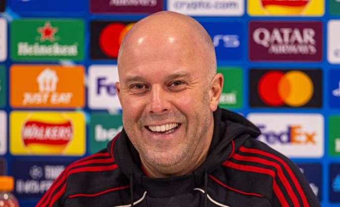 Football - UEFA Champions League - League Phase - Liverpool FC v QarabaÄü FK - MD-1 LIVERPOOL, ENGLAND - Tuesday, January 27, 2026: Liverpool s head coach Arne Slot during a press conference, PK, Pressekonferenz at Anfield ahead of the UEFA Champions League game between Liverpool FC and QarabaÄü FK. (Photo by David Rawcliffe Propaganda) LIVERPOOL Anfield MERSEYSIDE ENGLAND  Copyright: xDavidxRawcliffex P2026-01-27-Liverpool_ Qarabag_MD-1-41
